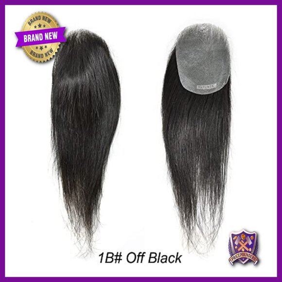 Human Hair Topper Ultra Thin Skin PU Base 6x8cm Hand Tied European Hair main image 2